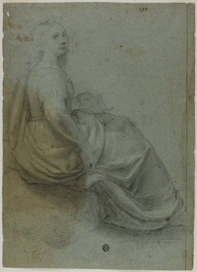 Femme assise de profil, à droite - Domenico Fiasella