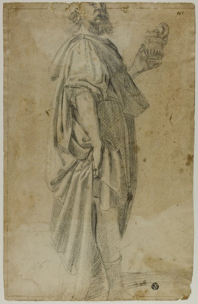 Mage debout (recto); Esquisse d