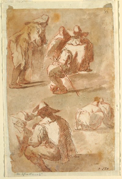 Études Figuratives - Domenico Gargiulo, called Micco Spadaro