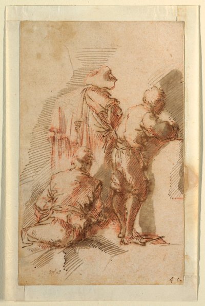 Trois hommes - Domenico Gargiulo, called Micco Spadaro