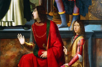Pandolfo IV Malatesta et Carlo Malatesta, détail du Retable de Saint Vincent Ferrier - Domenico Ghirlandaio