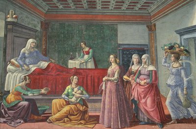 La Naissance de Saint Jean-Baptiste - Domenico Ghirlandaio