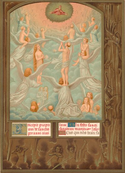 Les Anges présentent à Dieu les âmes des nouveaux élus, début du 16ème siècle - Domenico Grimani