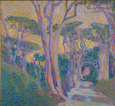 Forêt de pins à Portofino, vers 1920 - Domenico Guerello