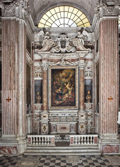 Annonciation, autel, sixième chapelle, c.1679 - Domenico I Piola