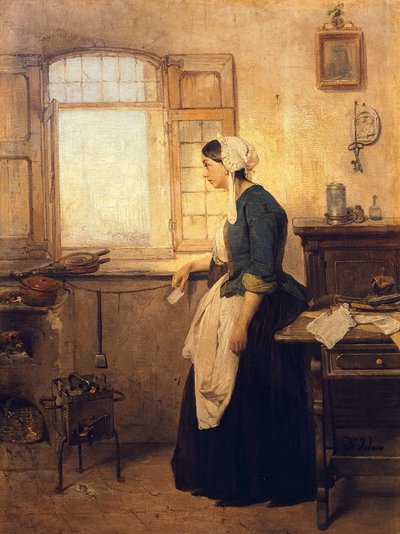 La lettre - Domenico Induno