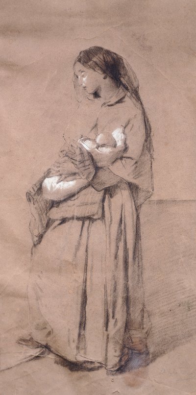 Mère abandonnée - Domenico Induno