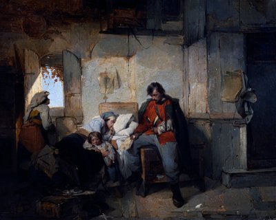 Retour du soldat blessé, vers 1854, par Domenico Induno - Domenico Induno