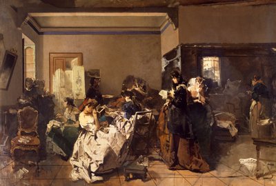 École pour couturières, par Domenico Induno - Domenico Induno