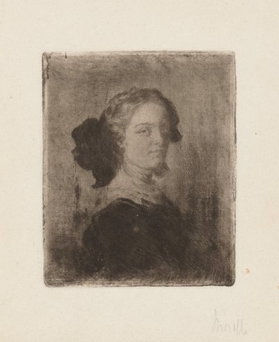 Jeune femme avec un nœud dans les cheveux - Domenico Morelli