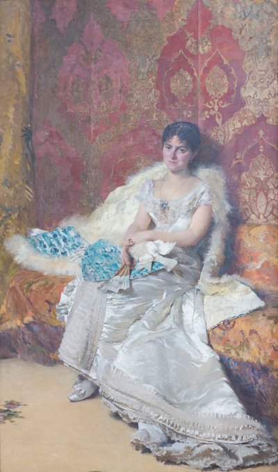 Portrait de Teresa Maglione Oneto - Domenico Morelli