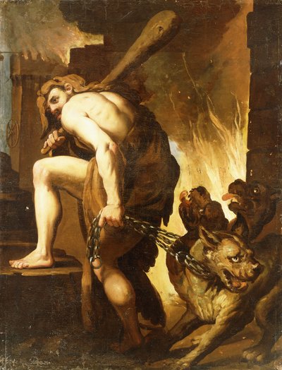 Hercule traînant Cerbère hors de l