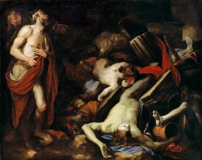 Job et ses enfants - Domenico Piola