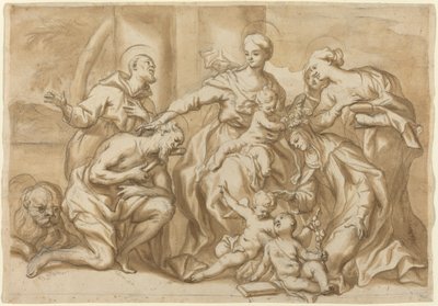 Madonna entourée de saints - Domenico Piola