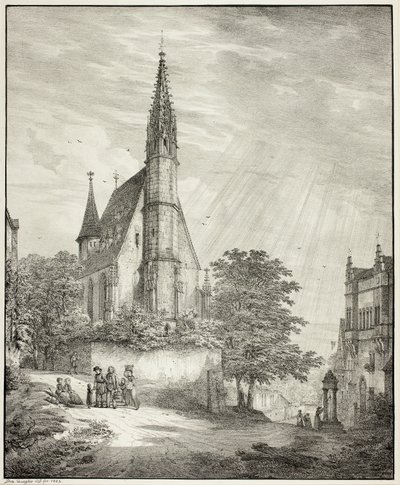 Église de Kiderich dans le Rheingau - Domenico Quaglio