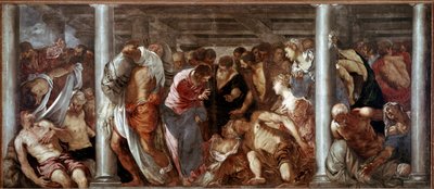 Le Christ entend le paralytique (la piscine probatique) - Domenico Robusti Tintoretto