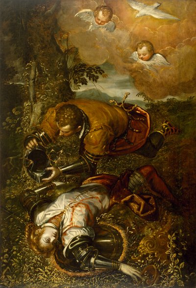 Tancrède baptisant Clorinde, vers 1586-1600 - Domenico Robusti Tintoretto