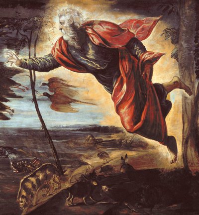La création des animaux (détail) - Domenico Robusti Tintoretto