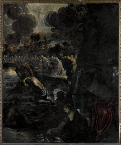 Le baptême du Christ - Huile sur toile - Domenico Robusti Tintoretto