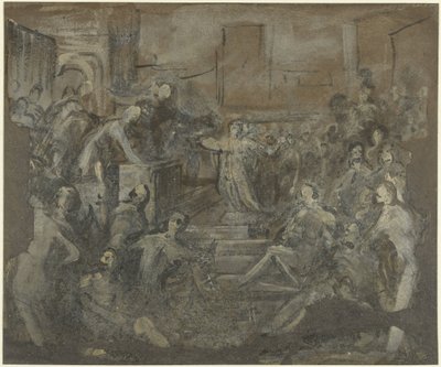 Sainte Catherine en discussion avec les scribes - Domenico Tintoretto
