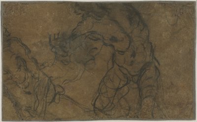 Deux figures masculines en mouvement - Domenico Tintoretto