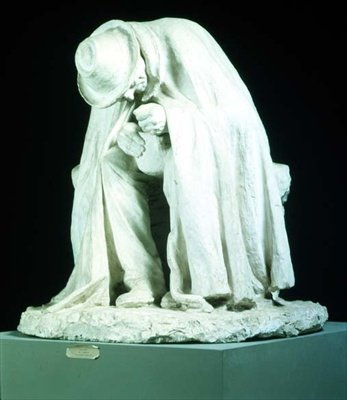 Vieil Homme Mangeant de la Soupe, sculpture de Domenico Trentacoste (1859-1933) - Domenico Trentacosta