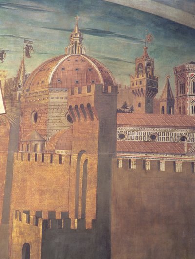 Cathédrale de Florence, de la fresque de Dante avec la Divina Commedia (détail) - Domenico di Michelino