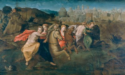Fuite de Clélie et des vierges romaines du camp de Porsenna - Domenico di Pace Beccafumi  