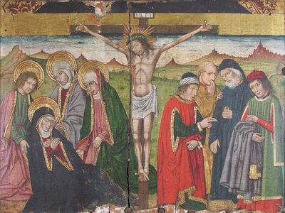 Panneau avec La Crucifixion du Retable, 15ème siècle - Domingo Ram