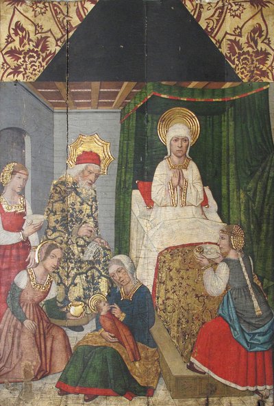 Panneau avec la Naissance de Saint Jean-Baptiste du Retable - Domingo Ram