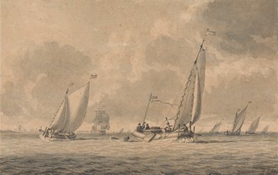Barges se dirigeant vers la mer - Dominic Serres