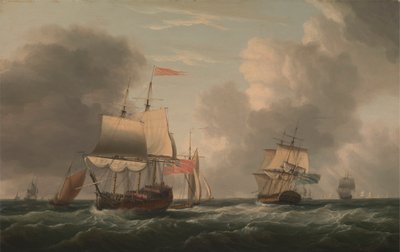 Un deux-ponts anglais à la cape, avec d