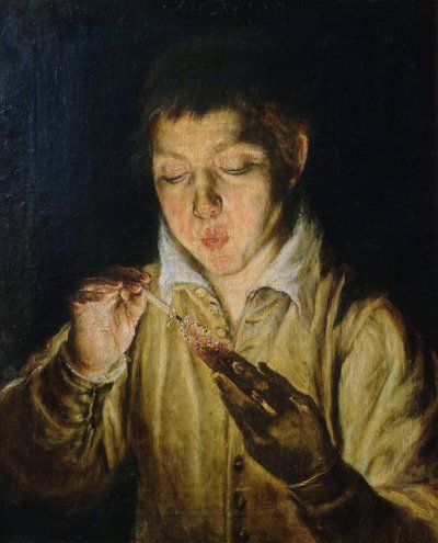 El Soplón Garçon soufflant sur une mèche, vers 1571-1572 - Dominico El Greco