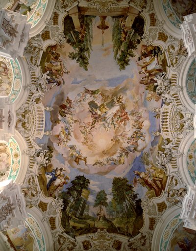 Fresque décorant le dôme du monastère de Schussenried par l