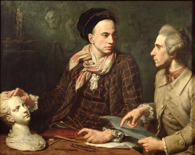 Autoportrait avec Dominique Herment (1730-77) 1769 - Dominique Doncre