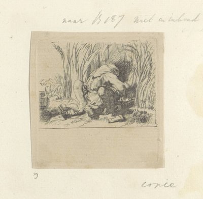Moine dans le blé - Dominique Vivant Denon (baron) (attributed to)