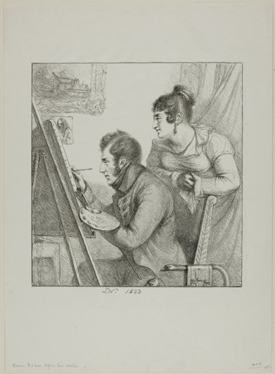 Baron Denon devant son chevalet - Dominique Vivant Denon