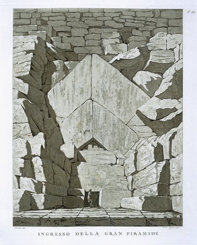 Entrée de la pyramide, gravée par Rossi - Dominique Vivant Denon