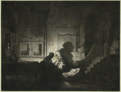 Intérieur : deux femmes et un enfant endormi - Dominique Vivant Denon