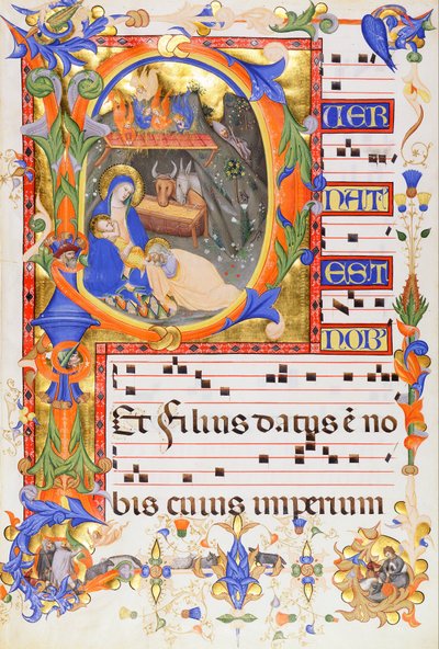 Nativité, dans une initiale P - Don Silvestro dei Gherarducci