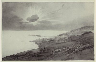 Lyme Regis depuis les collines de Charmouth - Donald (after) Maxwell