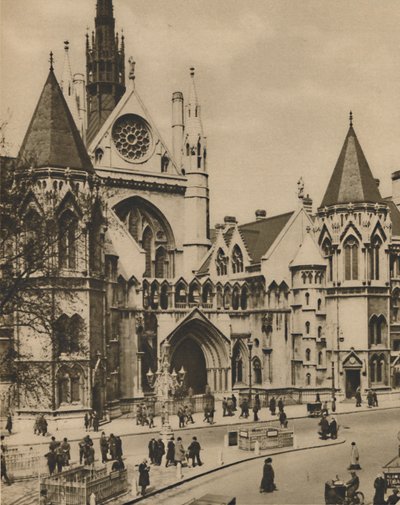 Cours royales de justice depuis une fenêtre au coin de Essex Street, vers 1935 - Donald McLeish