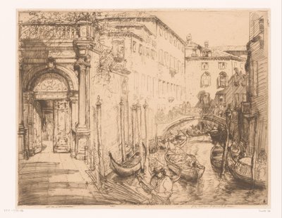 Vue de Venise 1911 (Le Palais Blanc) - Donald Shaw MacLaughlan (signed by artist)