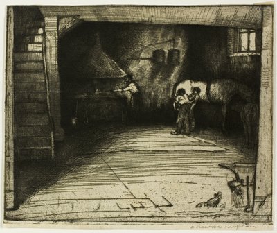 Forge avec le cheval blanc - Donald Shaw MacLaughlan