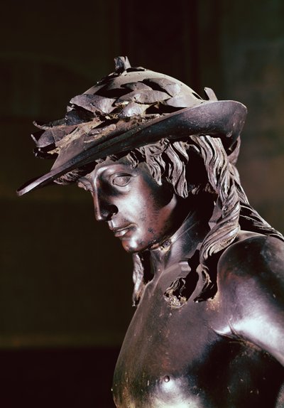 David, détail de la tête, c.1440 - Donatello