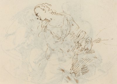 Figure féminine (Madeleine pénitente ?) [verso] - Donato Creti