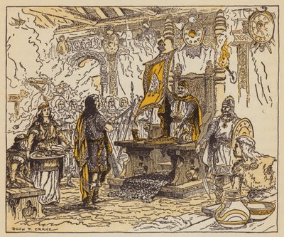 Le roi récompensant Beowulf - Donn P. Crane