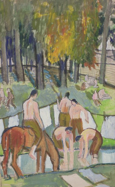 Soldats à un Ruisseau, 1920 - Dora Carrington