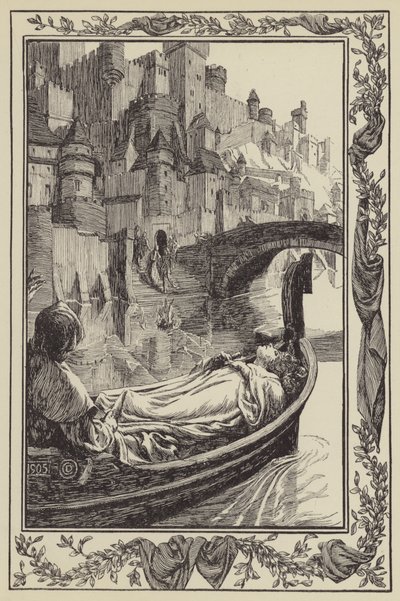 La barge flottait sur la rivière - Dora Curtis