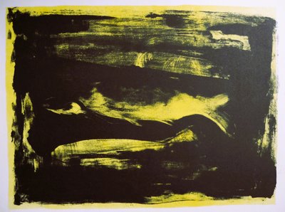 Jaune vif, sombre, abstrait - Doris Schmitz